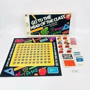 Vintage Boardgame Go to the Head of the Class Milton Bradley Co.